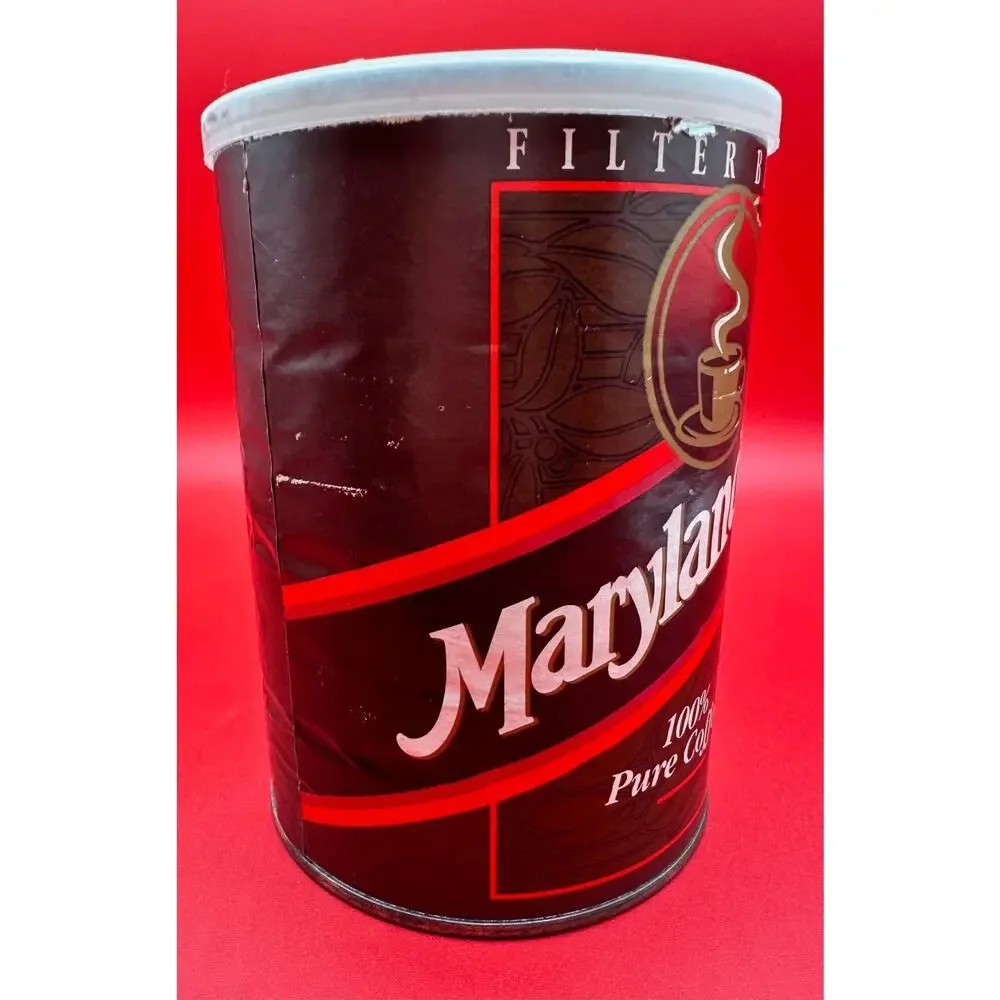 Vintage Maryland Club Filter Blend 100% Pure Coffee Empty Can Original Price Tag